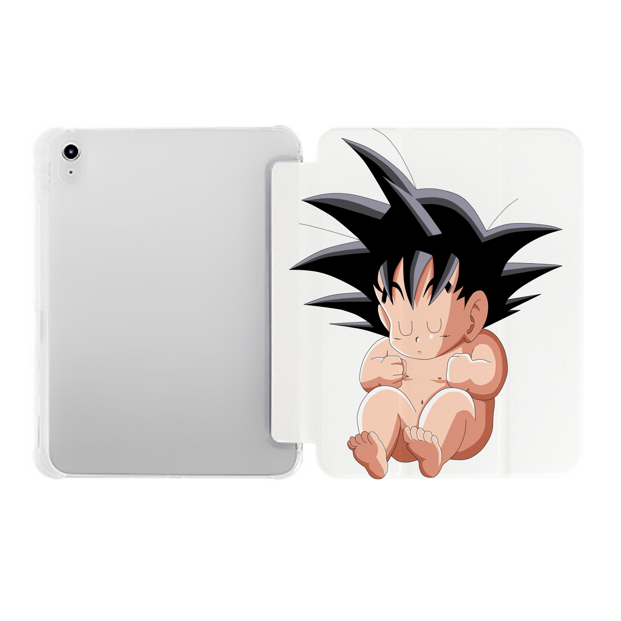 （画像用） ドラゴンボール 孫悟空（そん ごくう）Son Goku カカロット DRAGON BALL Kakarotto IPad ケース ペン収納付き 三つ折りスタンド PUレザー×シリコン 対応機種9.5/10.5/10.9インチ